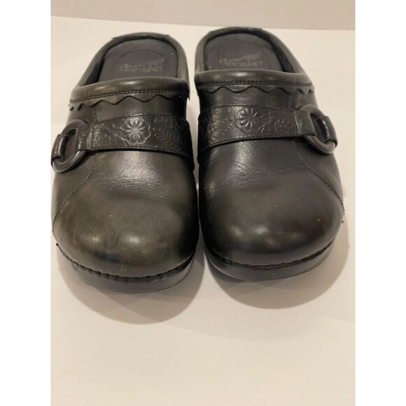 BARN SHOES Dansko Womens LeatherBarn Shoes‎  Slip-On Clogs , Buckle  Sz 41 Black - Picture 8 of 16